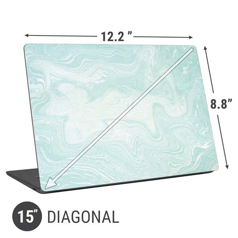 Marbleized Mint Universal Laptop 15in (12.2 x 8.8in) Skin
